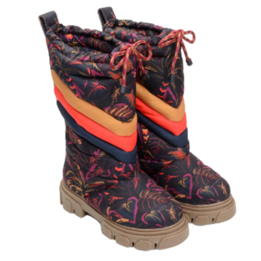 FARM Rio Brown Sunset Forest Puffy Tall Boot | Size: 5